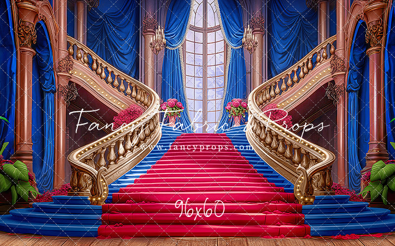 Ballroom Royal Staircase - Royal & Red - With Sweep Option