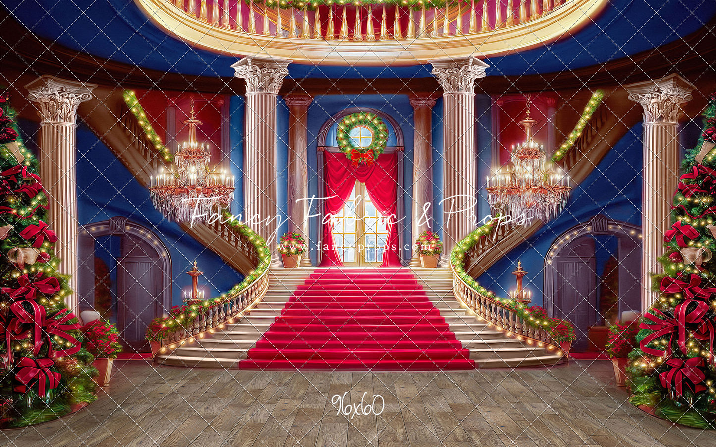 Belle's Royal Staircase -Wood Floor with Lights - With Sweep Option