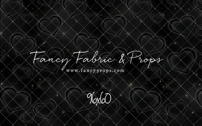 Black Puffy Hearts - With Sweep Option