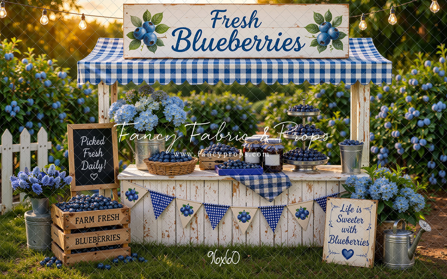 Blueberry Patch Market - With Sweep Option