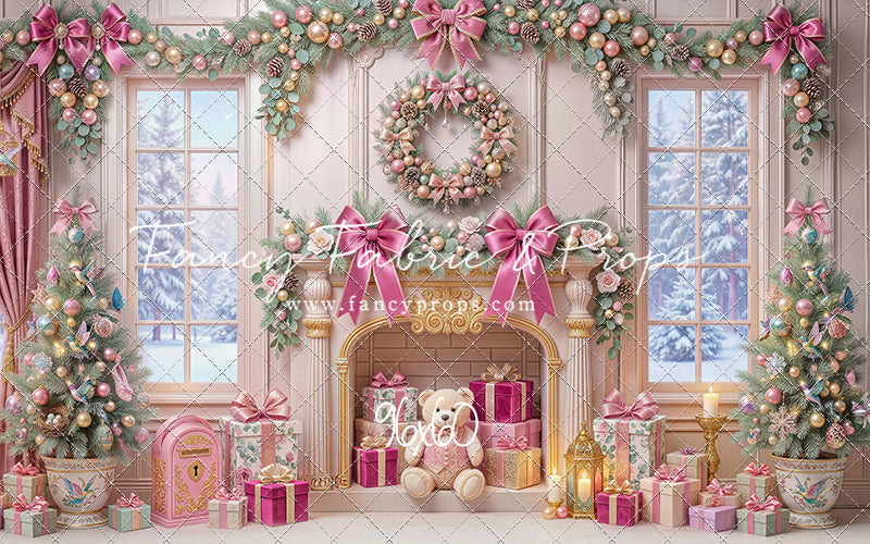 Blush Holiday Hearth - with Sweep Option