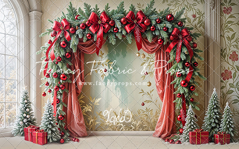 Bowtied Vintage Christmas - with Sweep Option