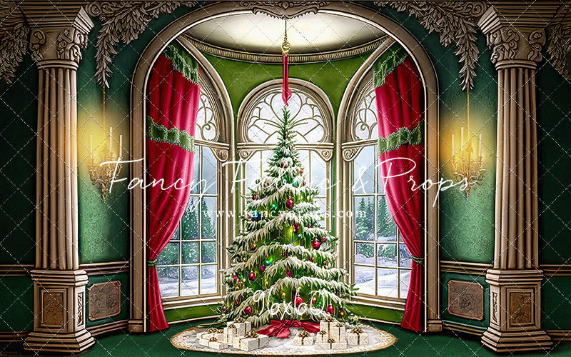 Cathedral Christmas - Green Carpet Option - with Sweep Option