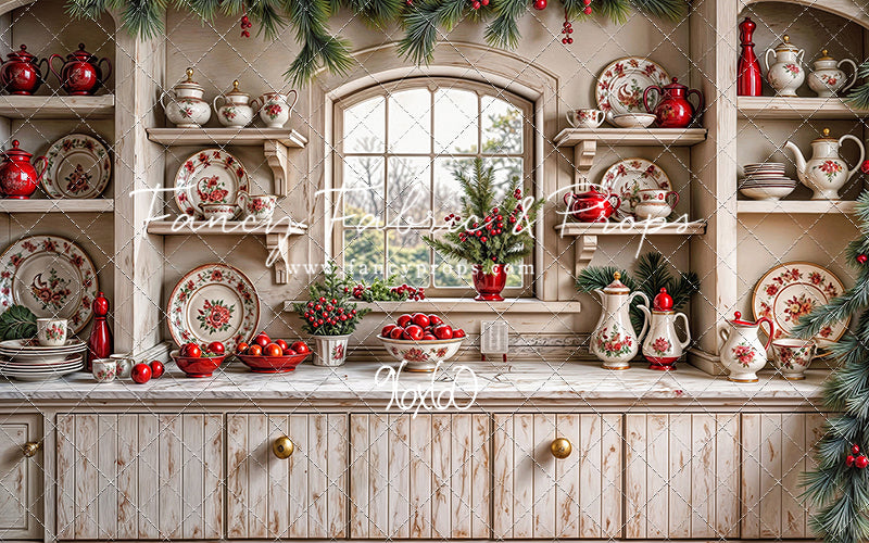 Christmas China Cabinet - With Sweep Option