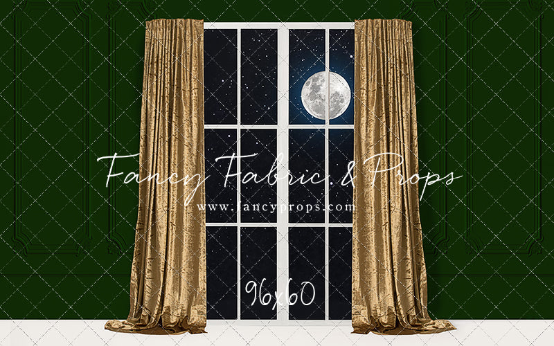 Classy Gold & Greens Window