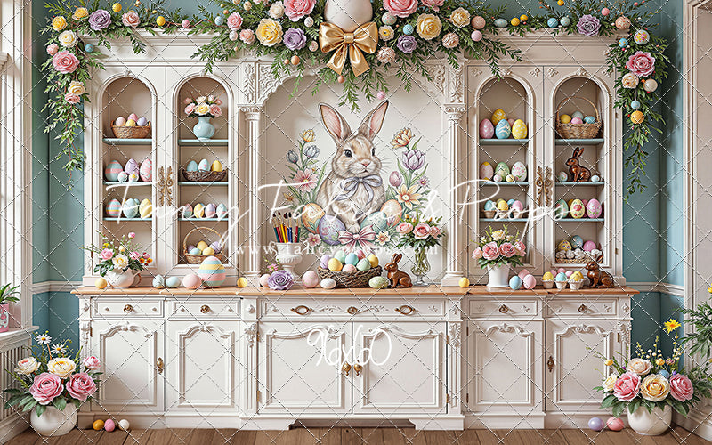 Easter Cupboard - Wood Floor - With Sweep Option