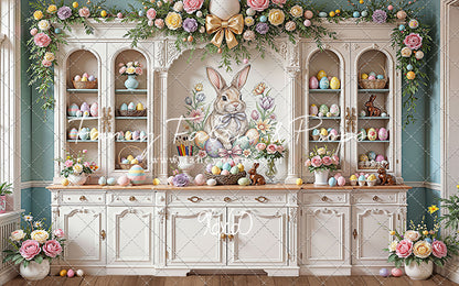 Easter Cupboard - Wood Floor - With Sweep Option
