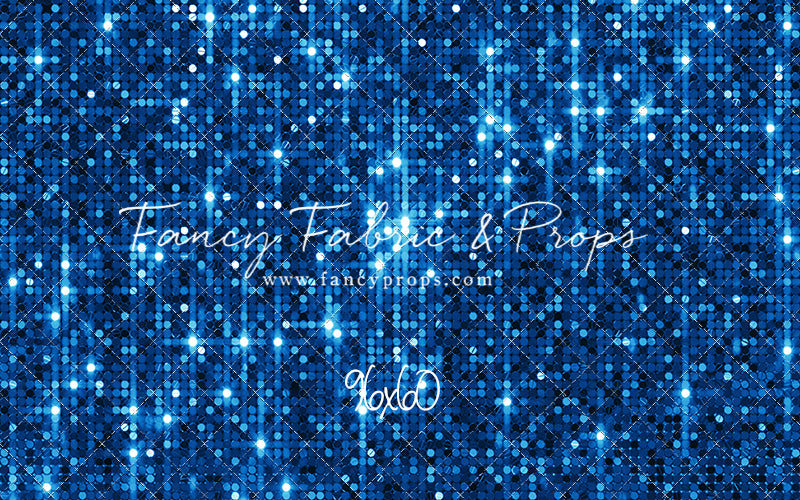 Electric Blue Glitz - With Solid Floor Sweep Option