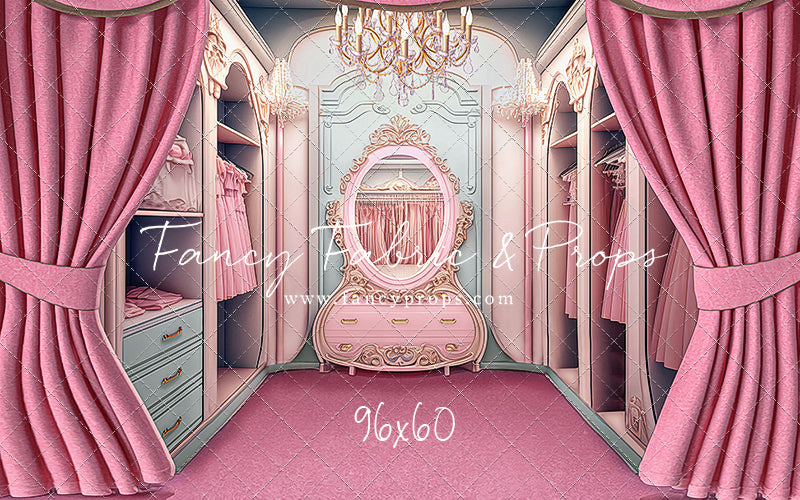 Elegant Armoire - Pink Floor Option - With Sweep Option