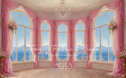 Elegant Summertime Mountain View - Wood Floor - With Sweep Option