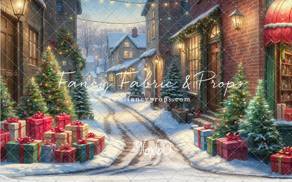Winter Frost Market Street - Cobblestone Version - with Sweep Option