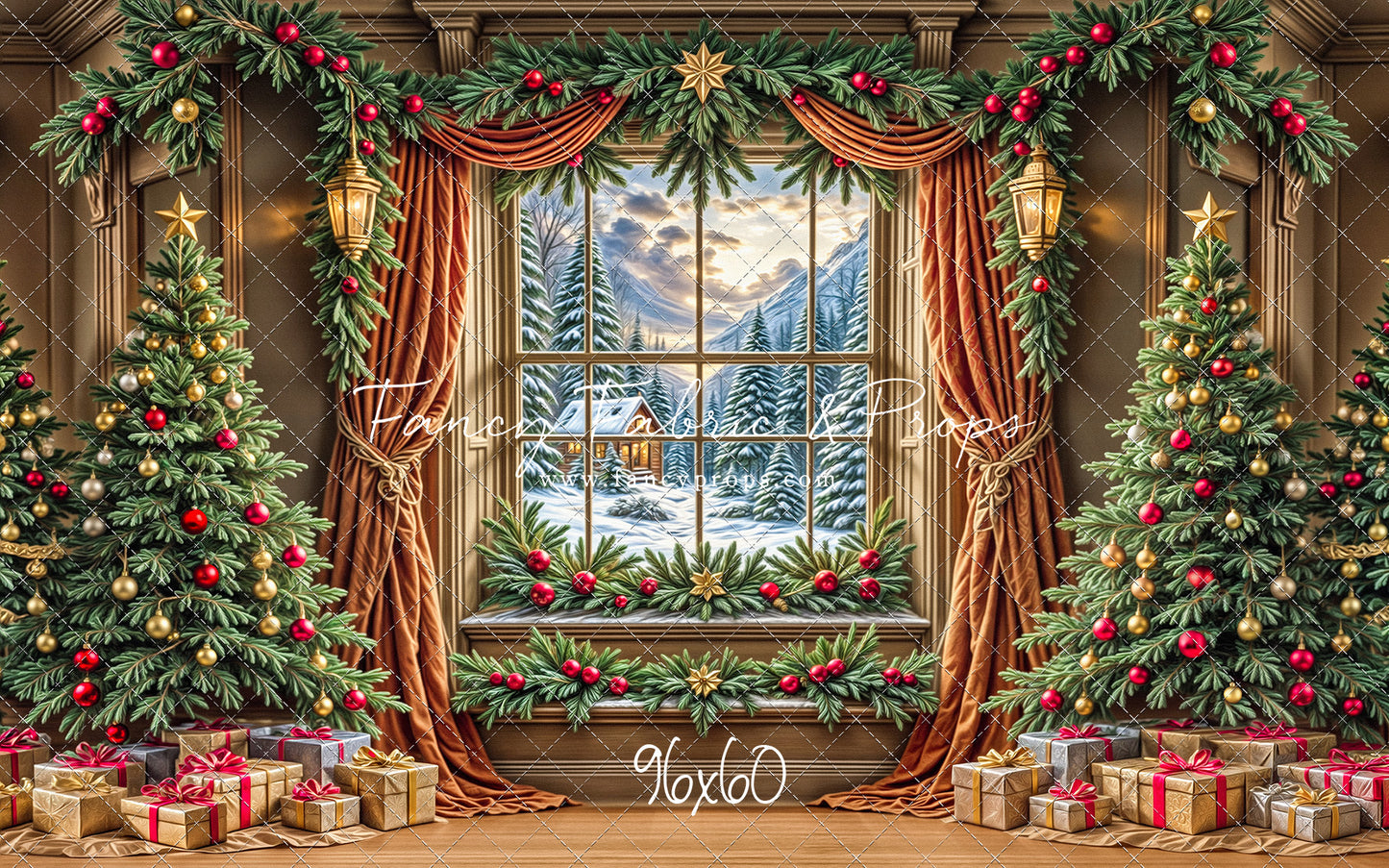 Frosted Pines & Presents - with Sweep Option