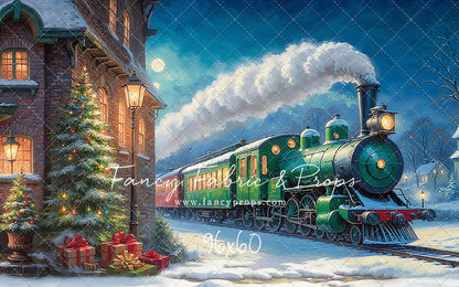 Festive Locomotive - Train on Right Option - With Sweep Option