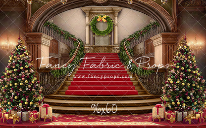 Grand Holiday Staircase - Red Carpet - with Sweep Option
