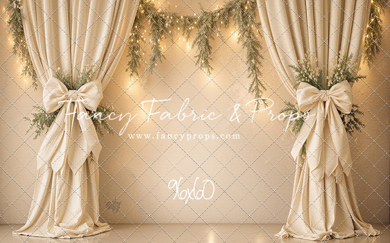 Ivory Christmas Curtain Call - With Sweep Option
