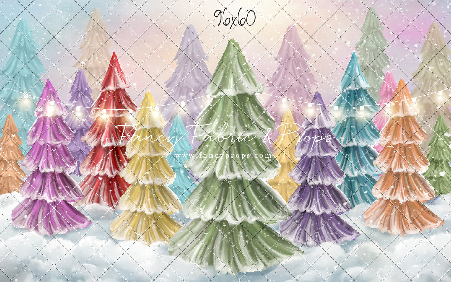 Magical Winter Rainbow Trees