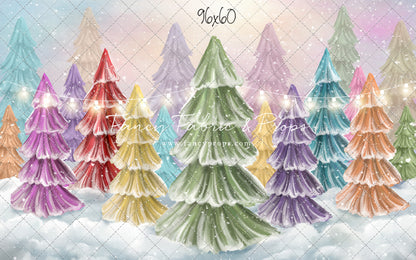 Magical Winter Rainbow Trees