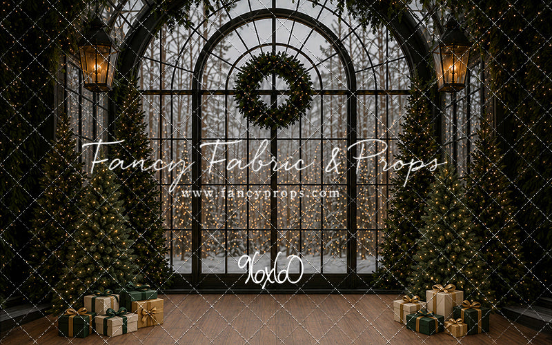 Moody Holiday Window View - with Sweep Option