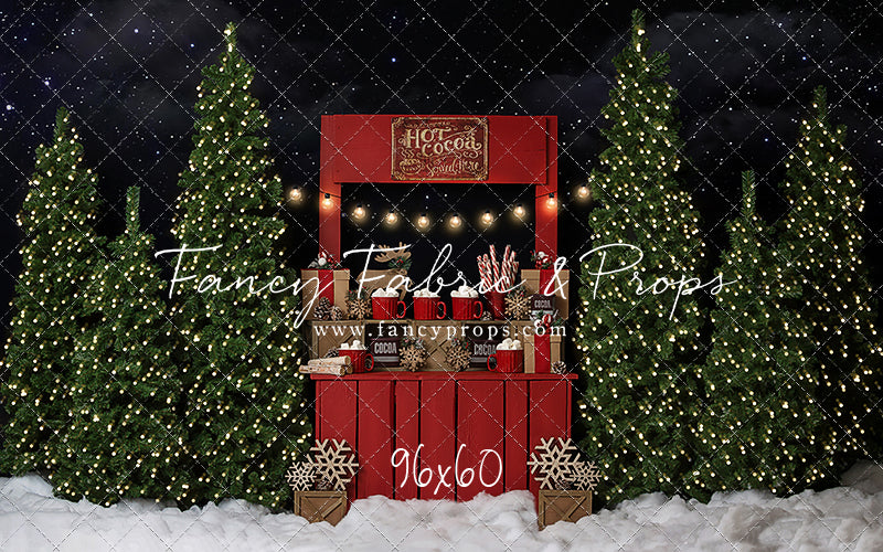 Nighttime Cocoa Stand - with Lights