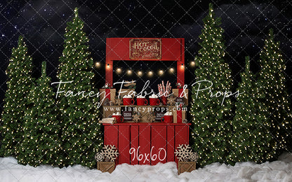 Nighttime Cocoa Stand - with Lights