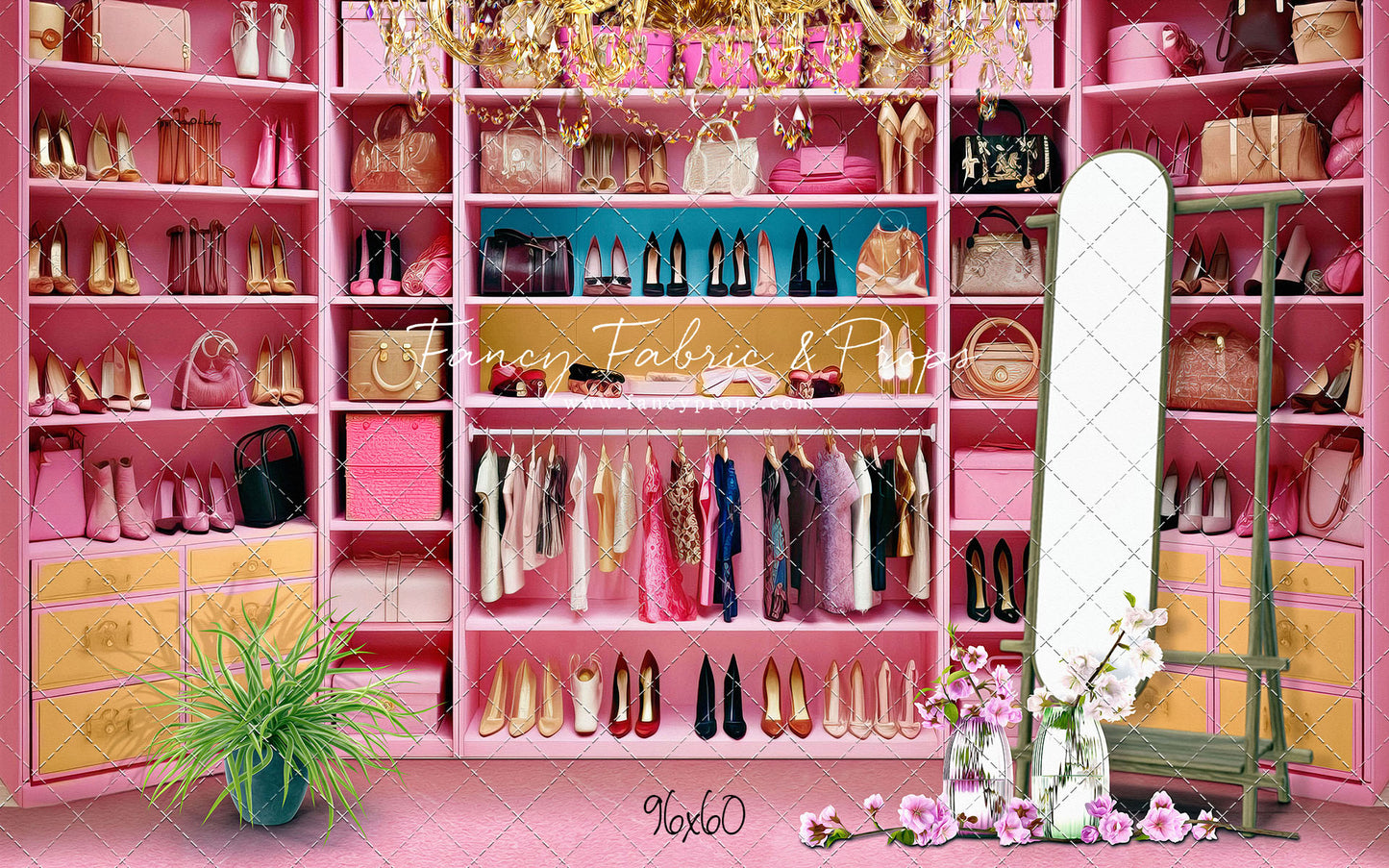 Nikki's Closet - Pink Carpet Option - With Sweep Option