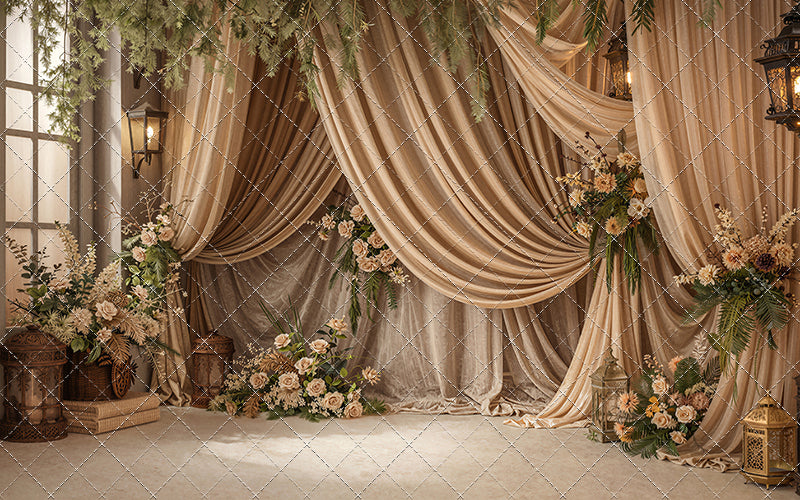 Olive Grove Drapes - With Sweep Option