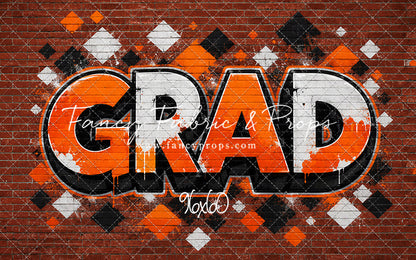 Orange & Black Grad - With Sweep Option