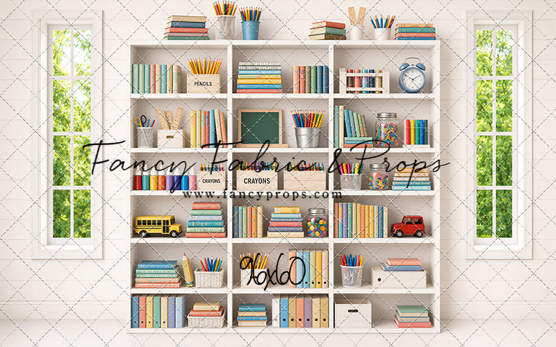 Pastel Classroom Bookshelf - With Sweep Option