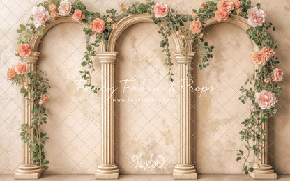 Peach Bloom Garden - With Sweep Option