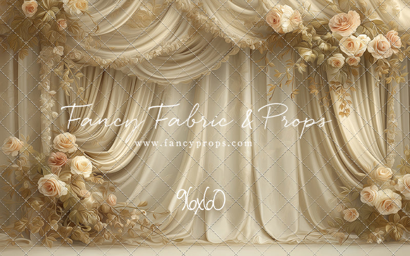 Petals & Silk In Ivory - With Sweep Option