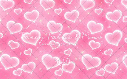 Pink Puffy Hearts - With Sweep Option