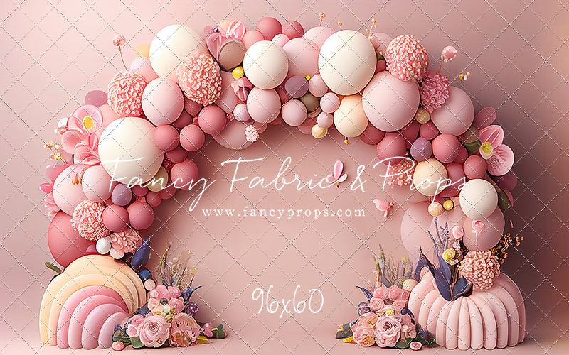 Pink Pumpkin Cascade - Balloon Arch