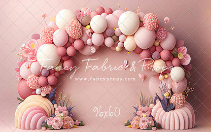 Pink Pumpkin Cascade - Balloon Arch