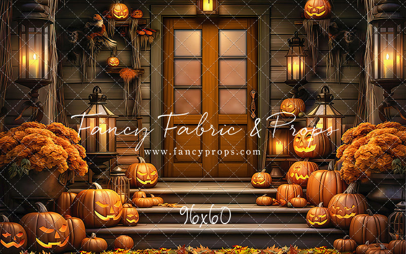 Pumpkin Porch -  Rust Door - With Sweep Option