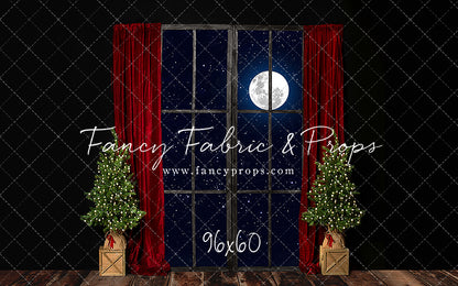 Red Elegant Fireplace Window