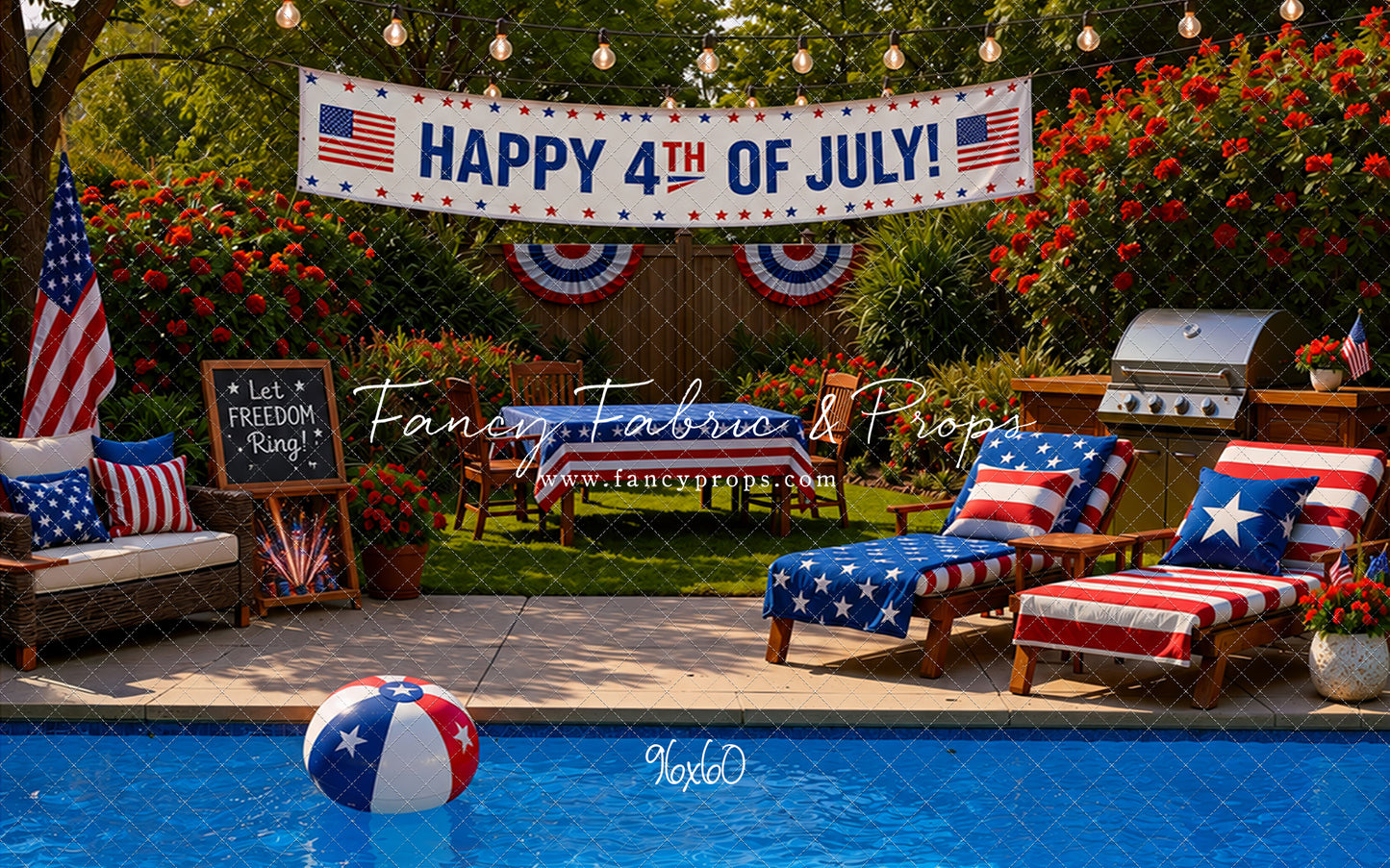 Red, White & Poolside Nights - With Sweep Option