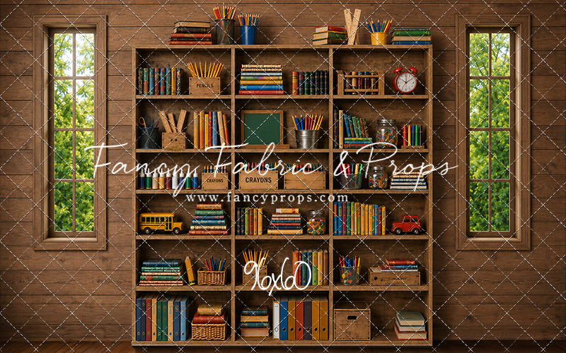Rustic Schoolhouse Bookshelf - With Sweep Option