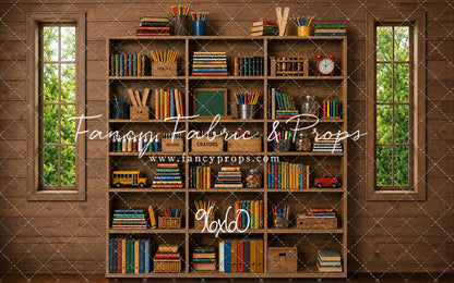 Rustic Schoolhouse Bookshelf - With Sweep Option