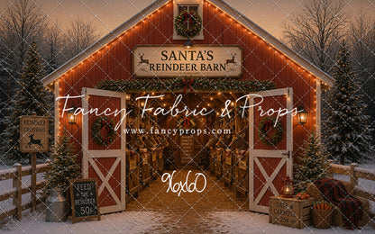 Santa's Nighttime Reindeer Barn - with Sweep Option