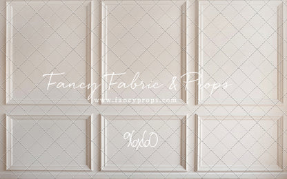 Simple Ivory Panel Wall - With Winter's Grace Floor Sweep Option