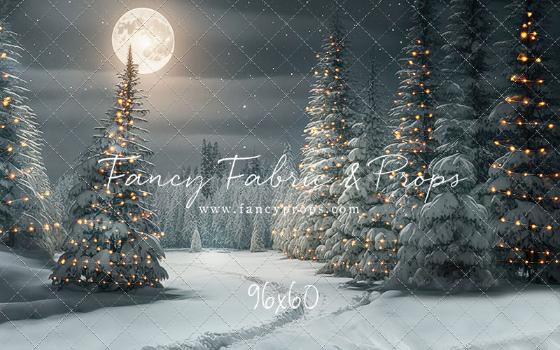 Snowy Road With Lights - with Sweep Option