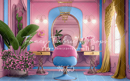 Stacie's Salon - Blue - With Sweep Option