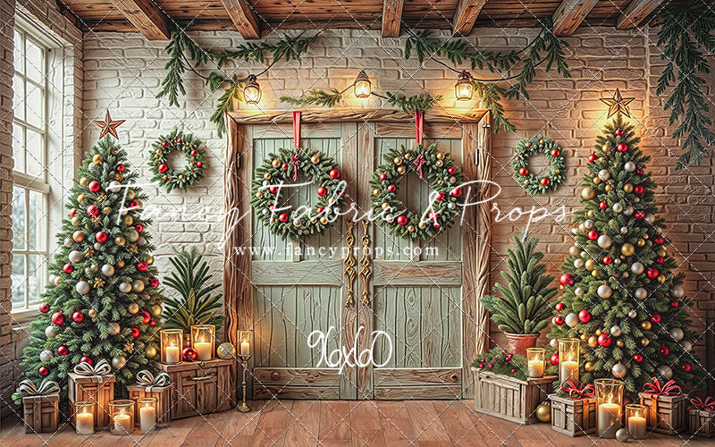 The Christmas Cabin Porch - with Sweep Option