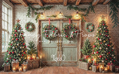 The Christmas Cabin Porch - with Sweep Option