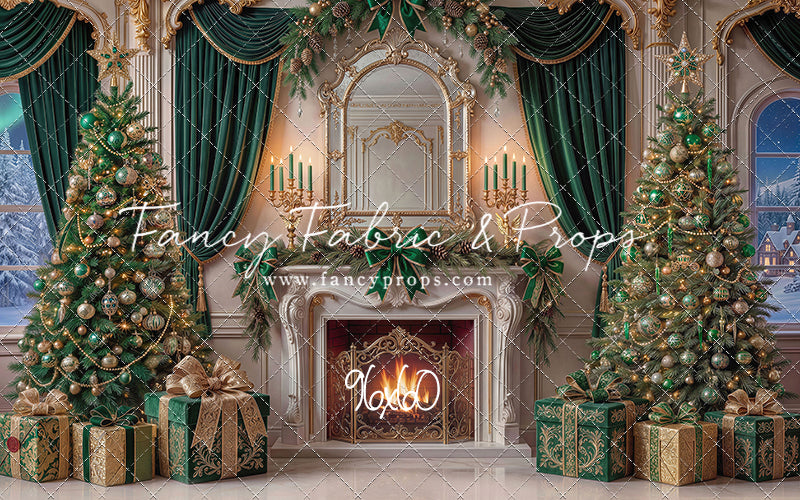 The Emerald Christmas Hearth  - with Sweep Option