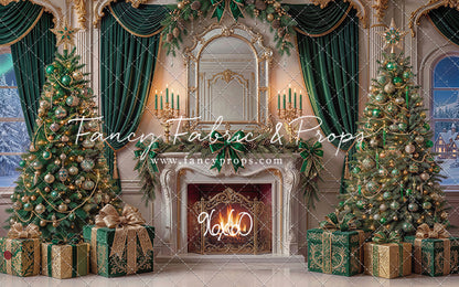 The Emerald Christmas Hearth  - with Sweep Option