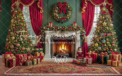 Vintage Christmas Hearth - with Sweep Option