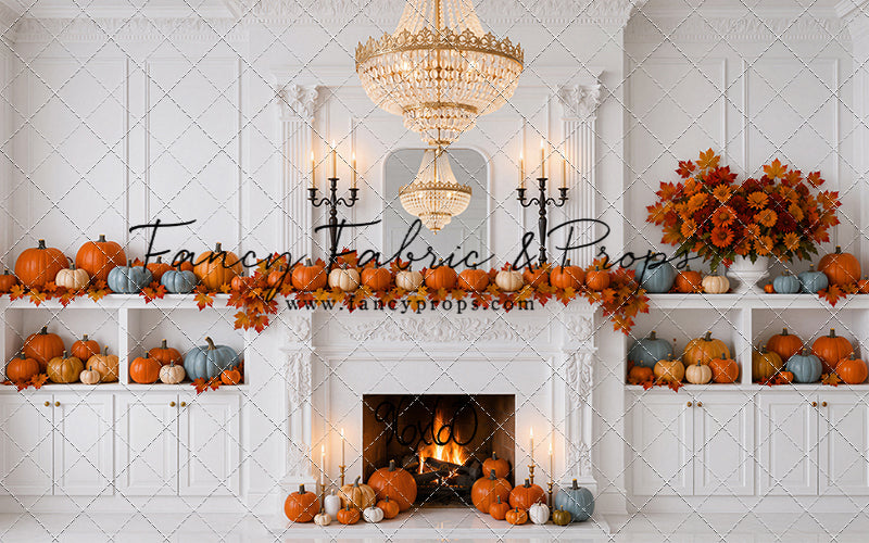 White Autumn Fireplace - With Sweep Option