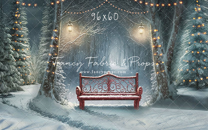 Snowy Bench - Red - with Sweep Option