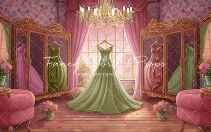 Dress Like A Princess - Green Dress - With Sweep Option